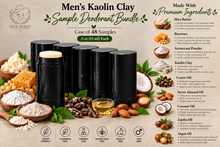 Load image into Gallery viewer, Men's Kaolin Clay Sample Deodorant - 48/case