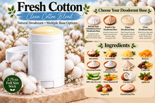 Load image into Gallery viewer, Natural Deodorant - Fresh Cotton
