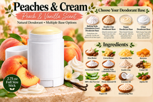 Load image into Gallery viewer, Natural Deodorant - Peaches & Cream