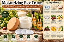 Load image into Gallery viewer, Moisturizing Face Cream with Jojoba Oil infused with Caffeine and Vit E
